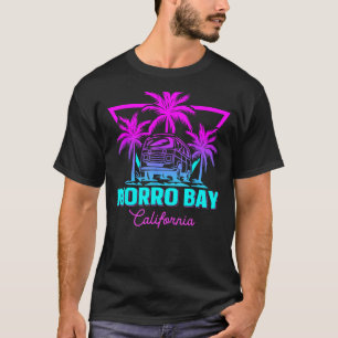 Camiseta Lembrança de Férias Vaporwave na Praia Morro Bay