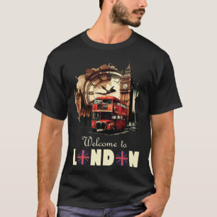 Camiseta Lembrança de Londres Inglaterra para Homens Mulher