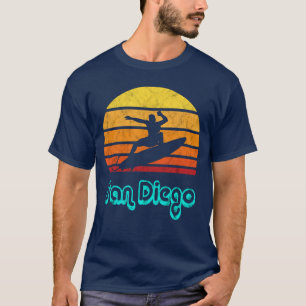 Camiseta Lembrança de San Diego Retro Surf Vintage Califórn