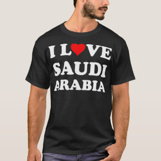 Camiseta Lembrança de Viagem pelo País Eu Amo a Arábia Saud
