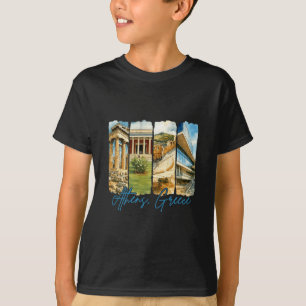 Camiseta Lembrança de viagem pincelada Atenas Grécia