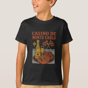 Camiseta Lembrança do Casino De Monte Carlo Mônaco Comida E