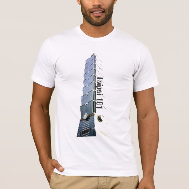 Camiseta Lembrança do viagem da construção de Taipei 101 (Frente)