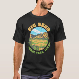 Camiseta Lembrança em Estilo Retrô do Parque Nacional Texas