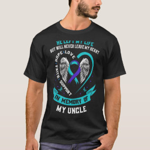 Camiseta Lembrança na memória do meu tio Suicida Awarenes