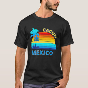Camiseta Lembrança Tropical de Verão da Praia do Cancun Méx