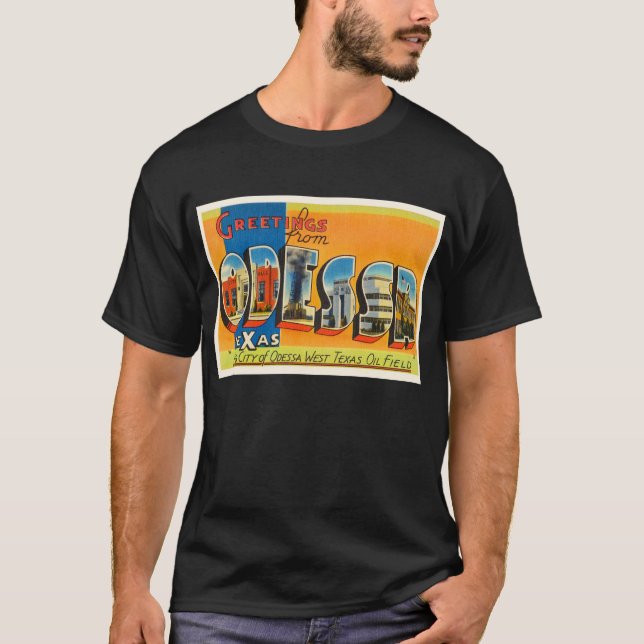 Camiseta Lembrança velha das viagens vintage de Odessa (Frente)