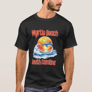Camiseta Lembranças de Myrtle Beach South Carolina Pôr do S