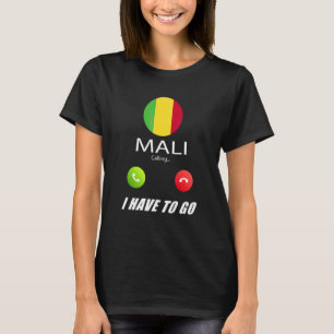 Camiseta Lembrancinha Bandeira do Mali Mali Está Chamando E