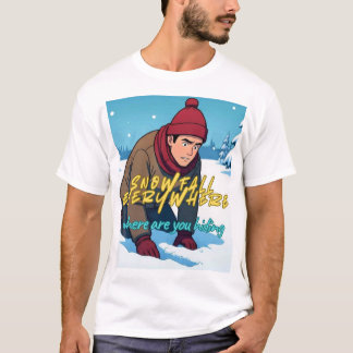 Camiseta Lembrar camiseta, encontrar amor, memórias na neve