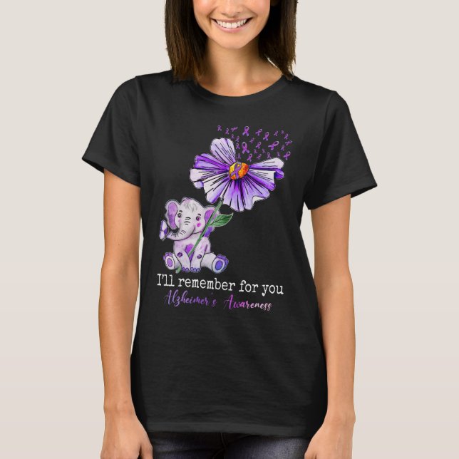 Camiseta Lembrar-me-ei da sua consciência de Alzheimer (Frente)