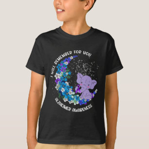 Camiseta Lembrar-me-ei do seu Heimerheimer Awarness Eleph