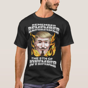 Camiseta Lembre Lembre O 5 De Novembro Trump Fawkes