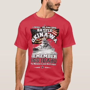 Camiseta Lembre-se da nave de batalha USS Idaho BB42