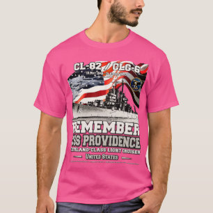 Camiseta LEMBRE-SE da norma USS CL82 US Marinho Light cruzi