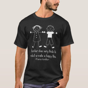 Camiseta Lembre-se da vida feliz Marcus Aurelius Citação es