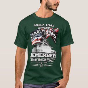 Camiseta LEMBRE-SE de Pearl Harbor USS ARIZONA BB39