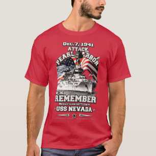 Camiseta LEMBRE-SE de Pearl Harbor USS Nevada BB36