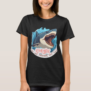 Camiseta Lembre-se de que os Peixes São Amigos Ilustração A