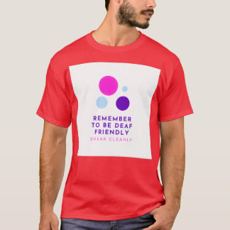 Camiseta Lembre-se de ser amigo de surdos falar claramente