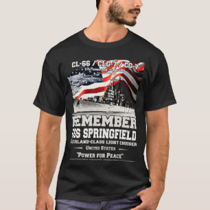 Camiseta LEMBRE-SE DE USS Springfield CL66 US Marinho Veter