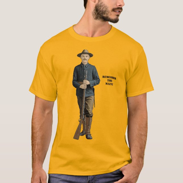 Camiseta Lembre-se do soldado de guerra americano espanhol  (Frente)