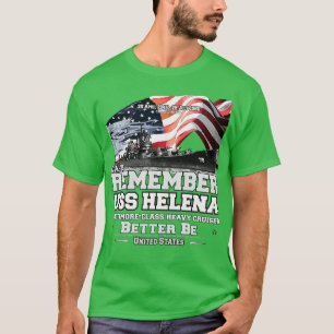 Camiseta LEMBRE-SE DOS USS Helena CA75 veteranos pesados