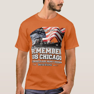 Camiseta LEMBRE-SE dos veteranos do Marinho Cruiser Chicago