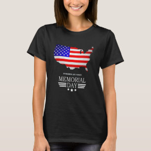 Camiseta Lembre-se e honre o Memorial Day American Flag