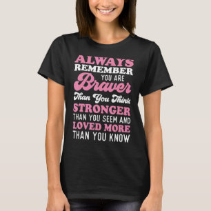 Camiseta Lembre-Se Sempre Que Você É Mais Corajoso Do Que V