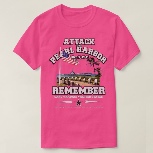 Camiseta Lembrem-se de Pearl Harbor 1941 (Frente do Design)