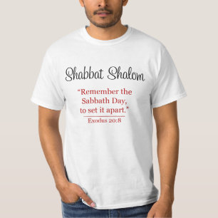 Camiseta Lembrem-se do Dia do Sabá - Shabbat Shalom