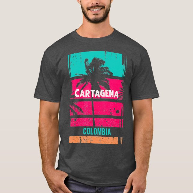 Camiseta Lembrete de Cartagena Souvenir Colombia (Frente)