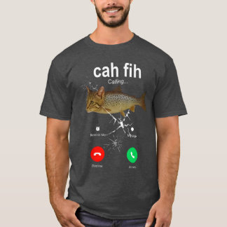 Camiseta Lembrete de Chamada Cah Fih Mensagem Recusar Aceit