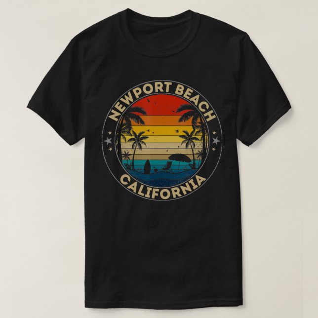 Camiseta Lembrete de Newport Beach Souvenir California (Frente do Design)