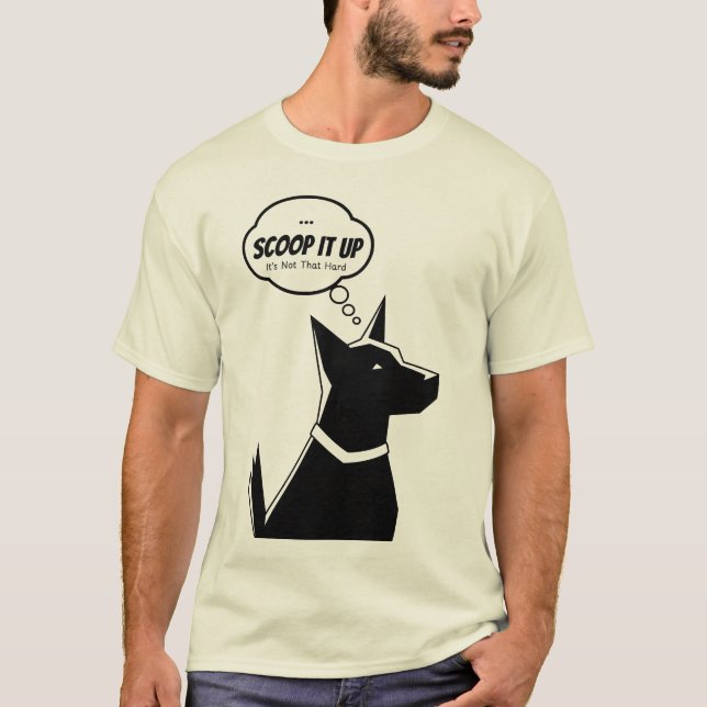 Camiseta Lembrete de resíduos de cães (Frente)