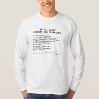 Camiseta Lembrete para Pais que Dançam Banana Manga Longa U