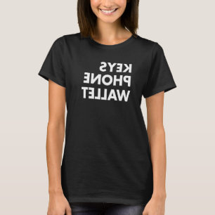 Camiseta Lembrete Útil do Espelho de Carteira de Telefone