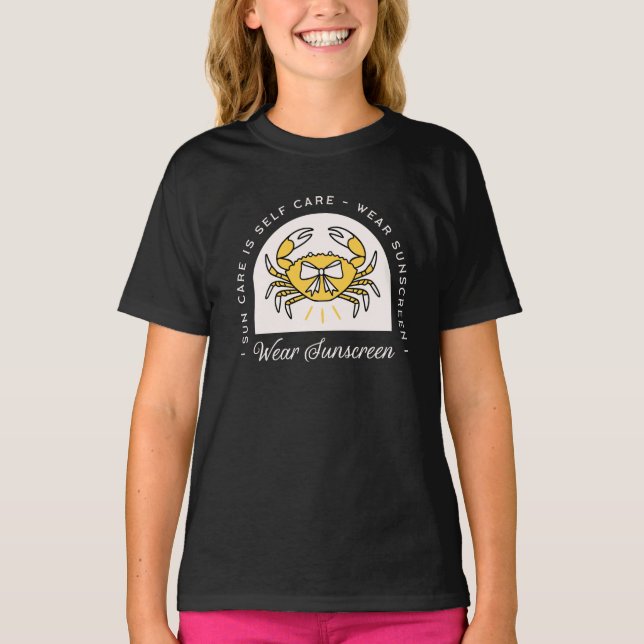 Camiseta Lembretes de citações de proteção solar spf uv pro (Frente)