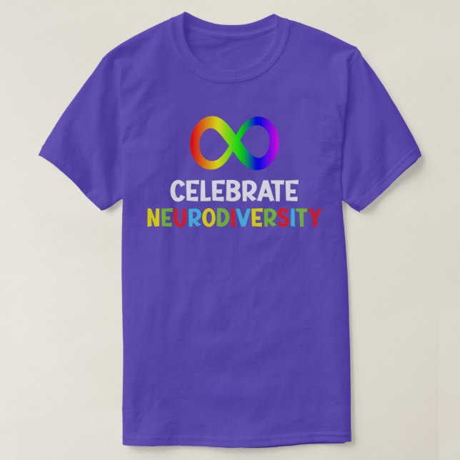 Camiseta Lemniscate Celebra a Quebra-cabeça da Neurodiversi (Frente do Design)