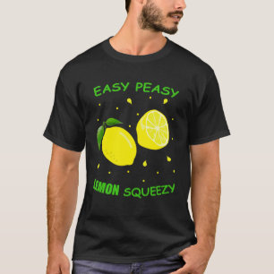 CAMISETA LEMON FÁCIL E FÁCIL DE PEASY SQUEEZZY DIVERTIDO LE