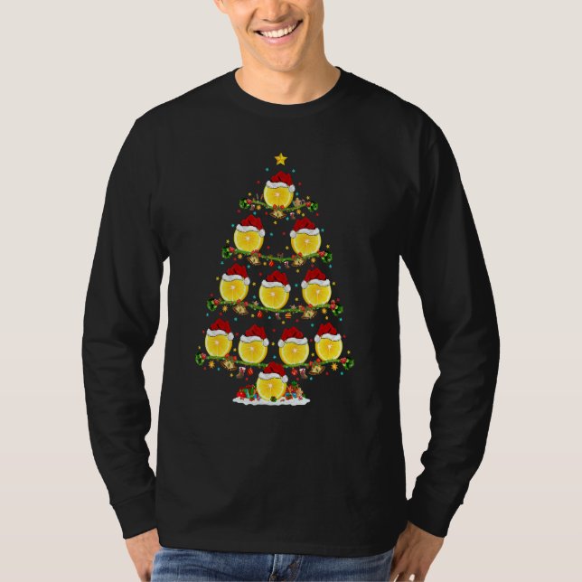 Camiseta Lemon Fruit   Lights Xmas Santa Lemon Christmas Tr (Frente)