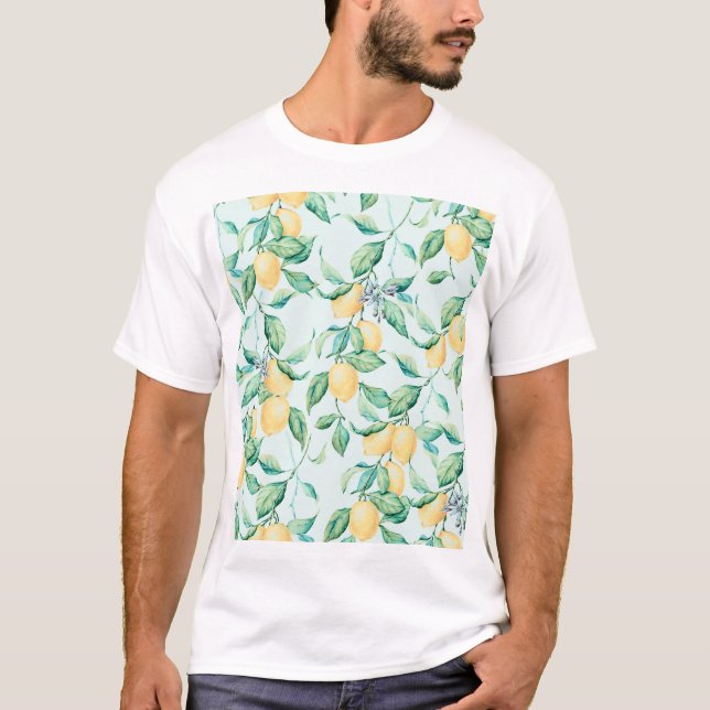 Camiseta Lemon Green Watercolor: Romance sem costura (Frente)