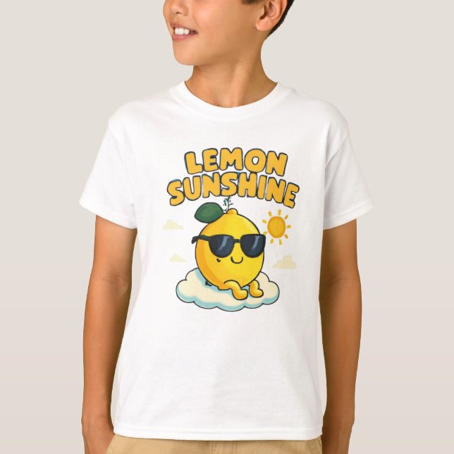 Camiseta Lemon Sunshine Kawaii Pastel Design (Frente)