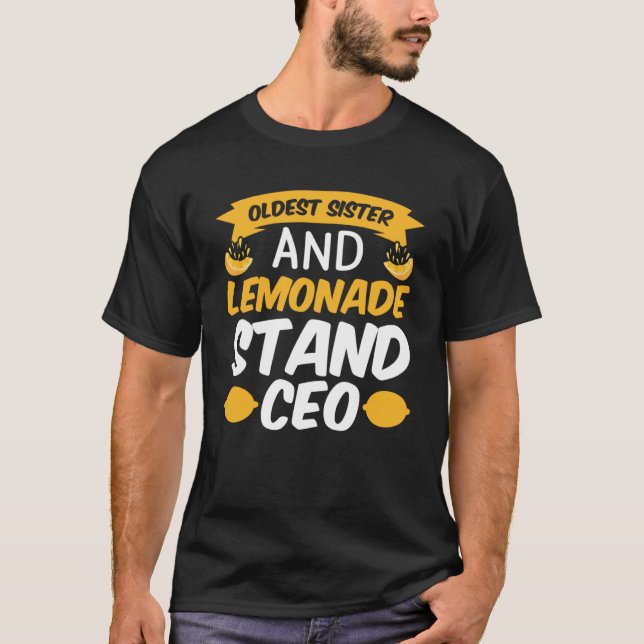 Camiseta Lemonade Stand Business Boss Venda Tripulação de S (Frente)