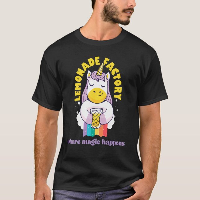 Camiseta Lemonade Stand Fatory Magic Entrepreneur Kids Un (Frente)