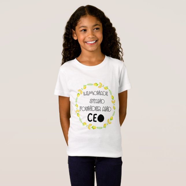 Camiseta Lemonade Stand Foundation e CEO (Frente Completa)