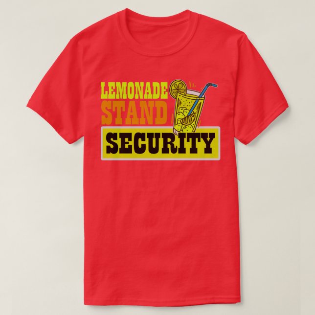 Camiseta Lemonade Stand Security Funny Lemon Juice Business (Frente do Design)