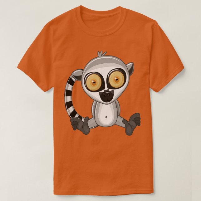 Camiseta Lemur Cute Kawaii toon 2 (Frente do Design)