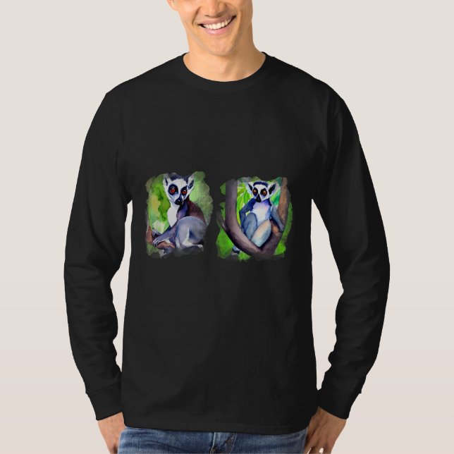 Camiseta Lemur   Ring Tailed Cute Primate (Frente)